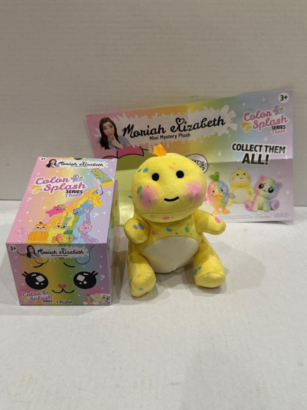 Moriah Elizabeth Series 3 Color Splash Burp Mini Plush–Open Box, New